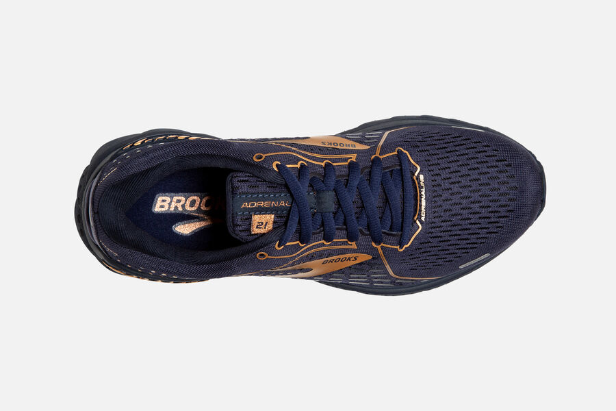 Brooks Running Shoes Womens Black/Gold - Adrenaline GTS 21 Road - 9402-HLDQA